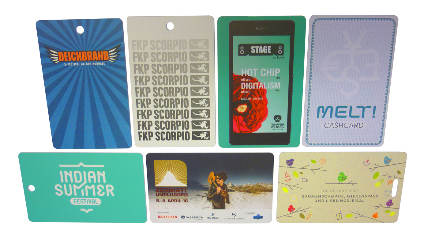 NFC Cashless RFID cards Karten